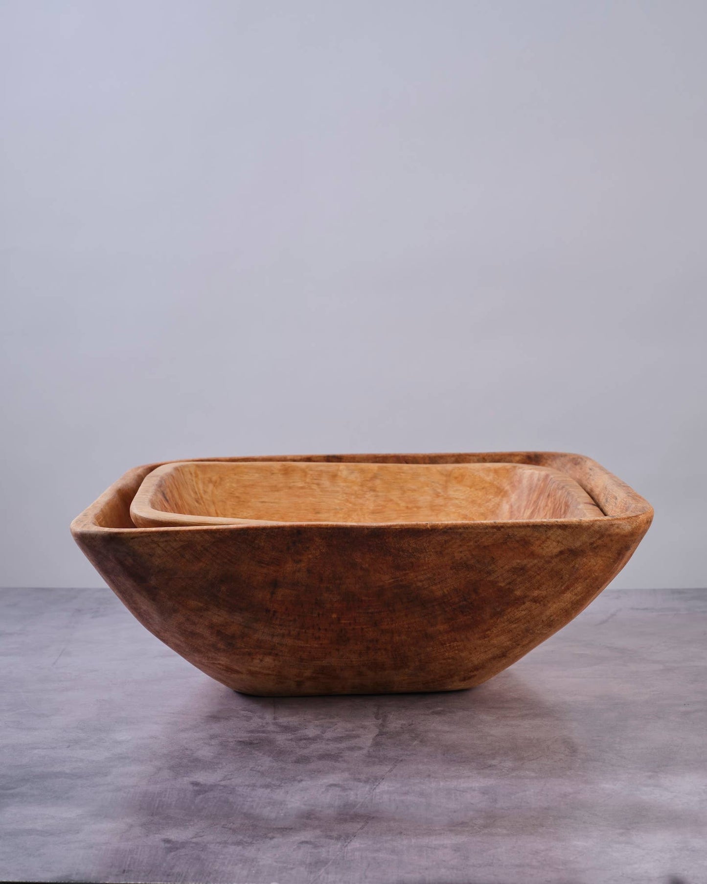 14" Medium Square Nesting Wood Bowl | Salad Bowl | Hardwood