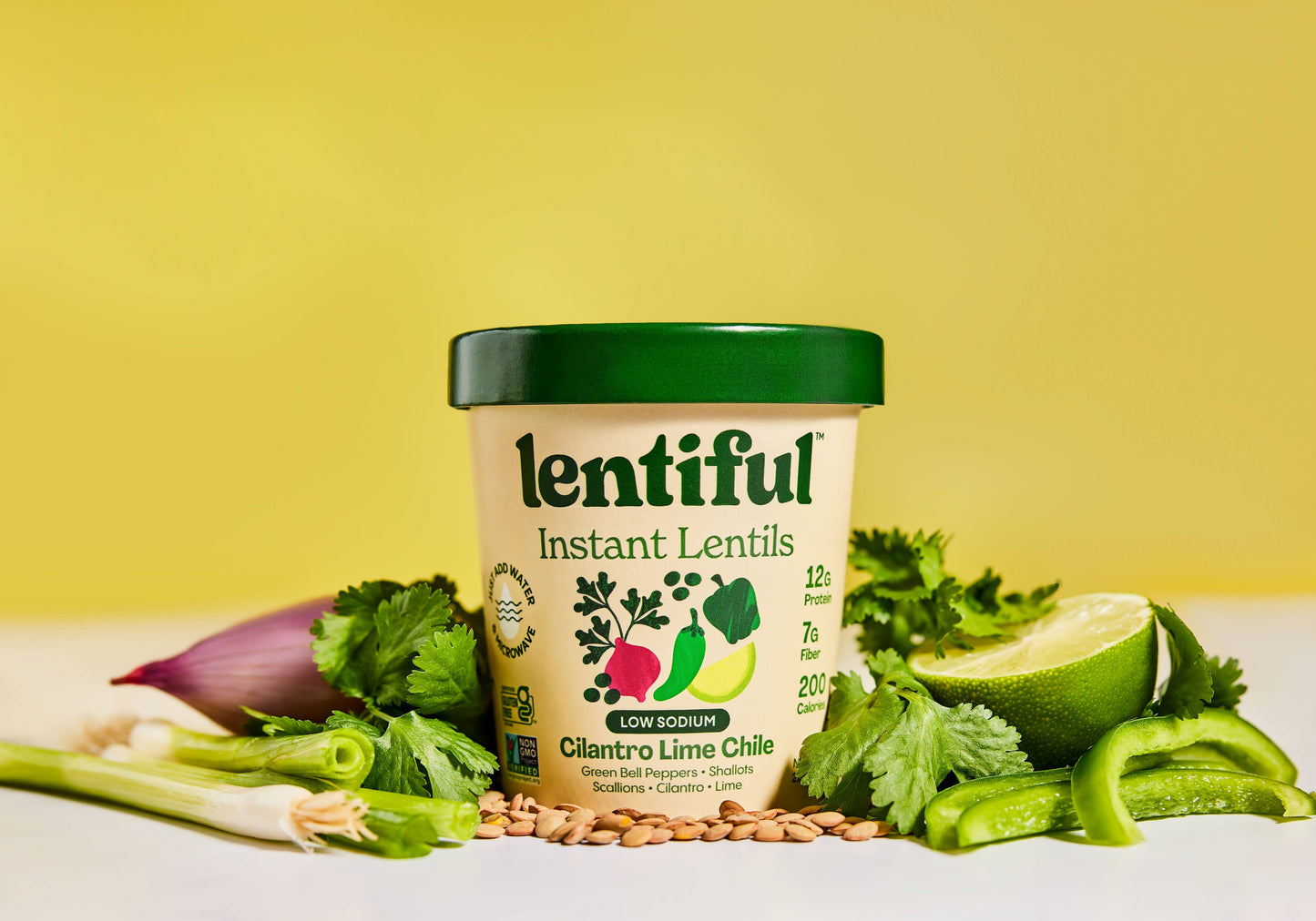 Low Sodium Cilantro Lime Chile Instant Lentils