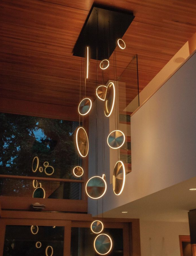 GRAYPANTS Chrona Brass Dish Pendant Lights (Vertical)