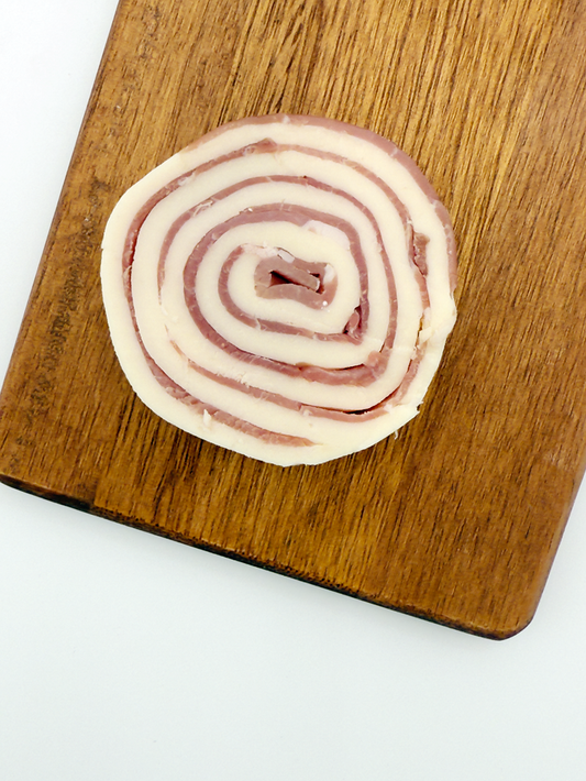 Pinwheel Chub Roll - Proscuitto and Mozzarella