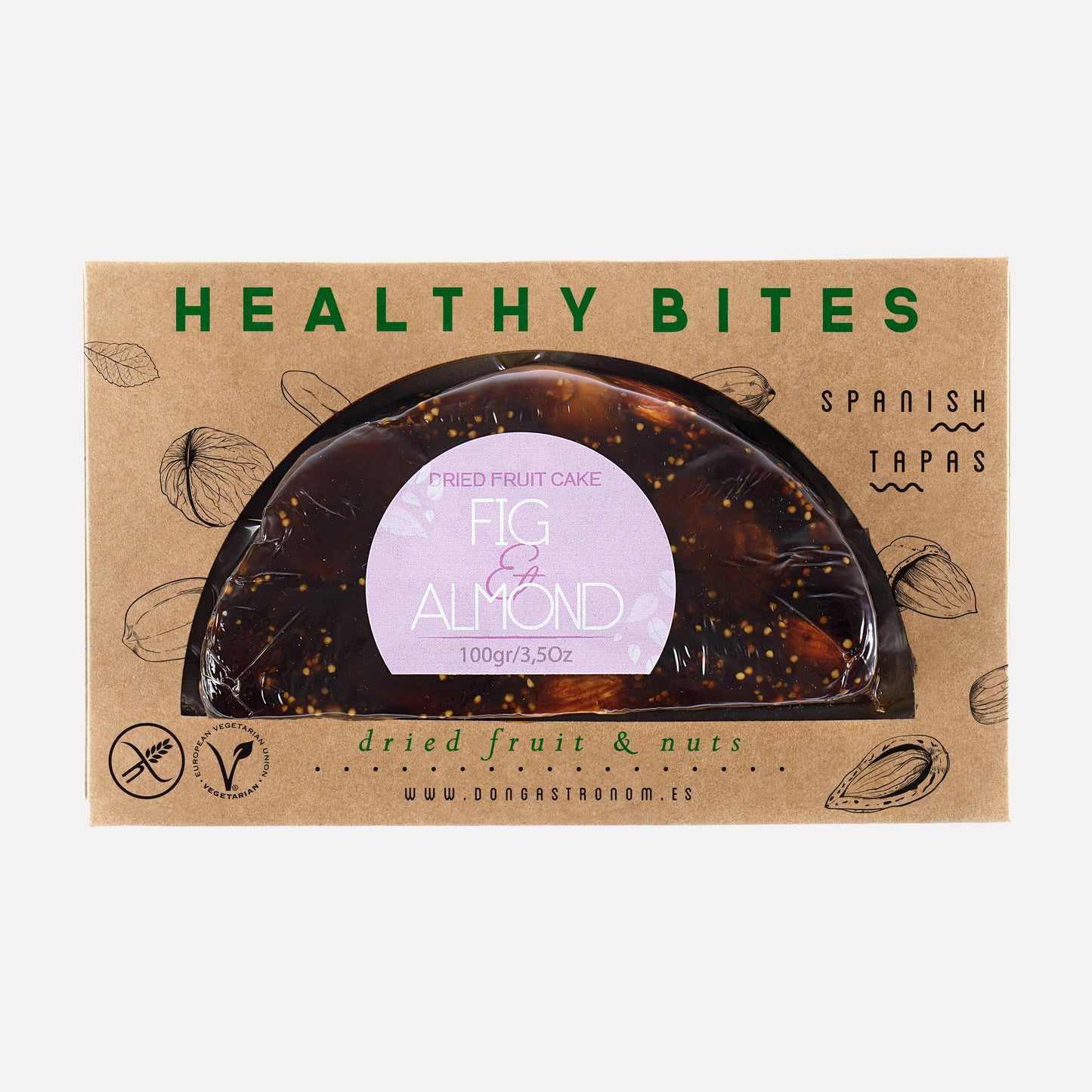 Healthy Bites. Fig & Almond dried fruitcake.