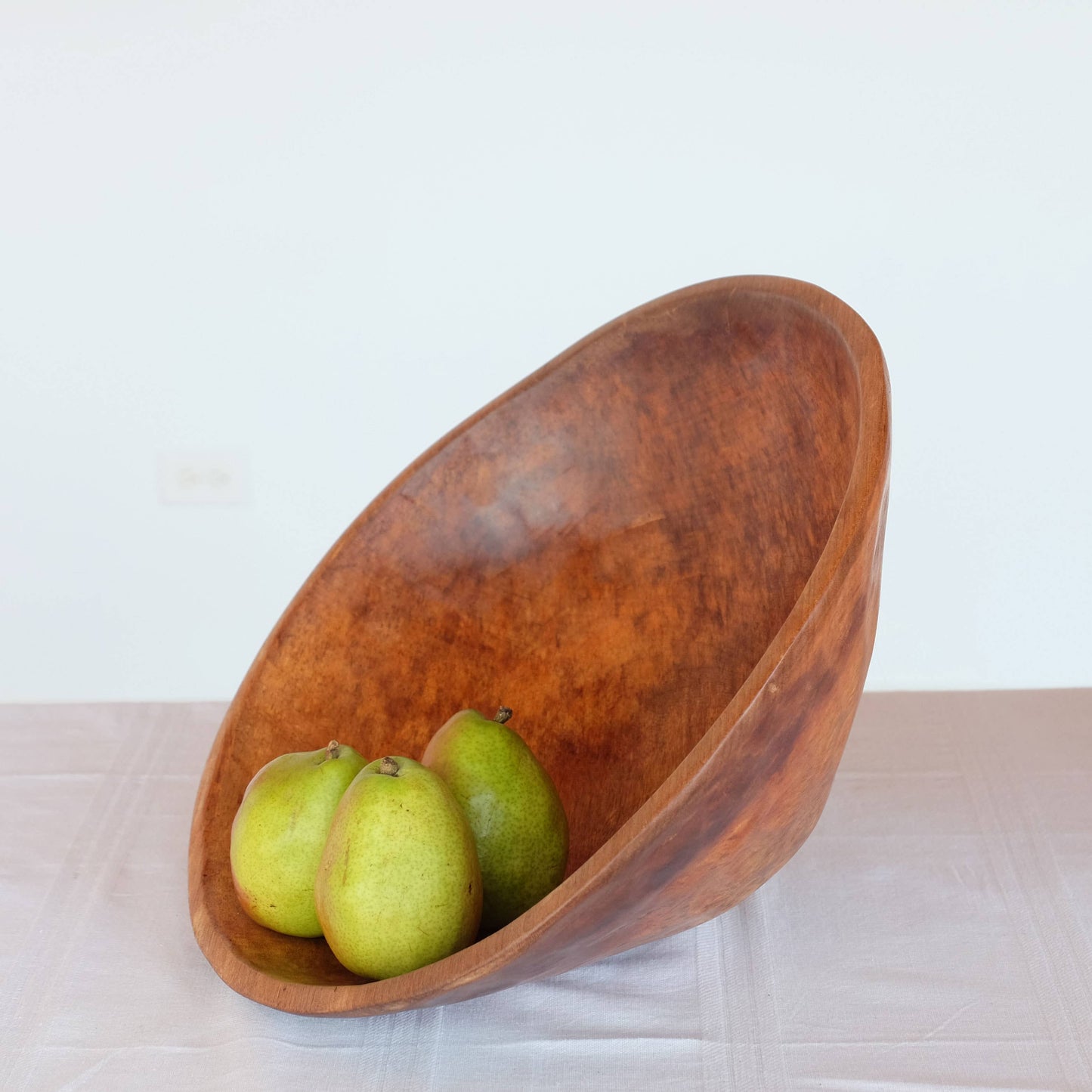 17" Large Classic Round Wood Salad Bowl | Wood Bowl