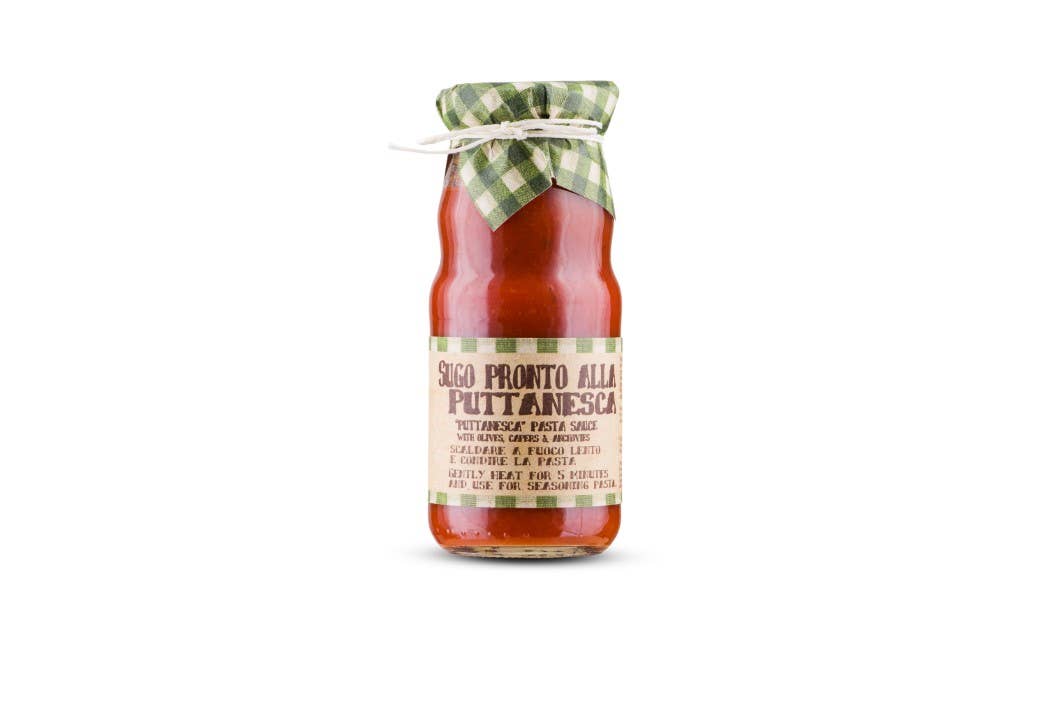 Tomato Italian Pulp Puttanesca Ready Sauce With Olives And Capers