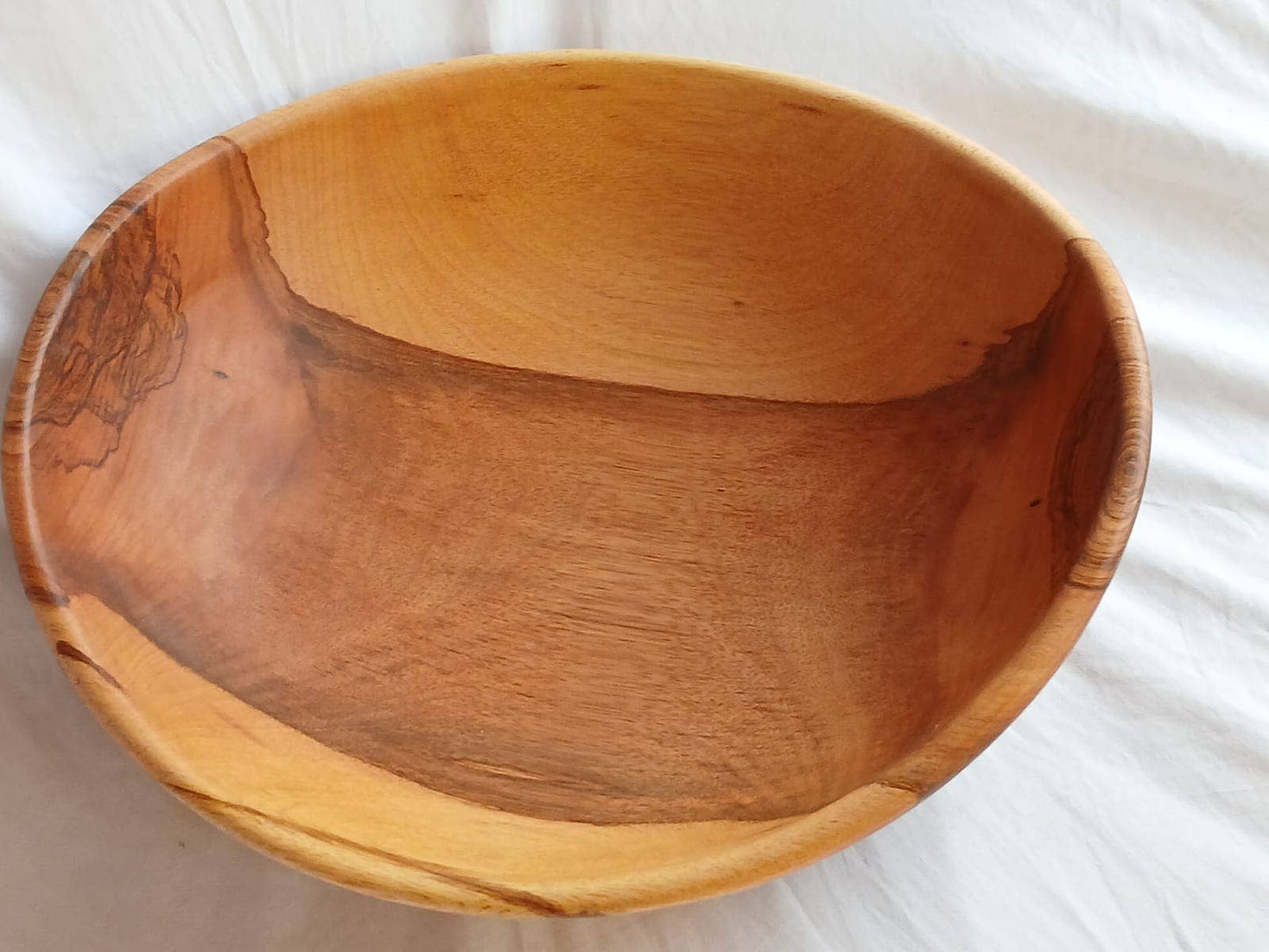 17" Wave Wooden Bowl | Hardwood Salad Bowl, Serving Bowl