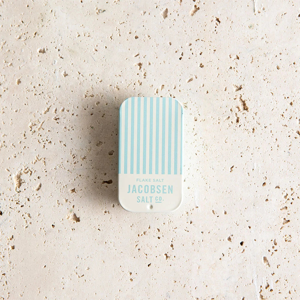 Pure Kosher Sea Salt Slide Tin, blue stripes
