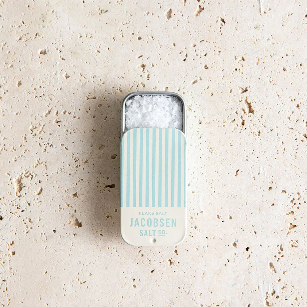 Pure Kosher Sea Salt Slide Tin, blue stripes