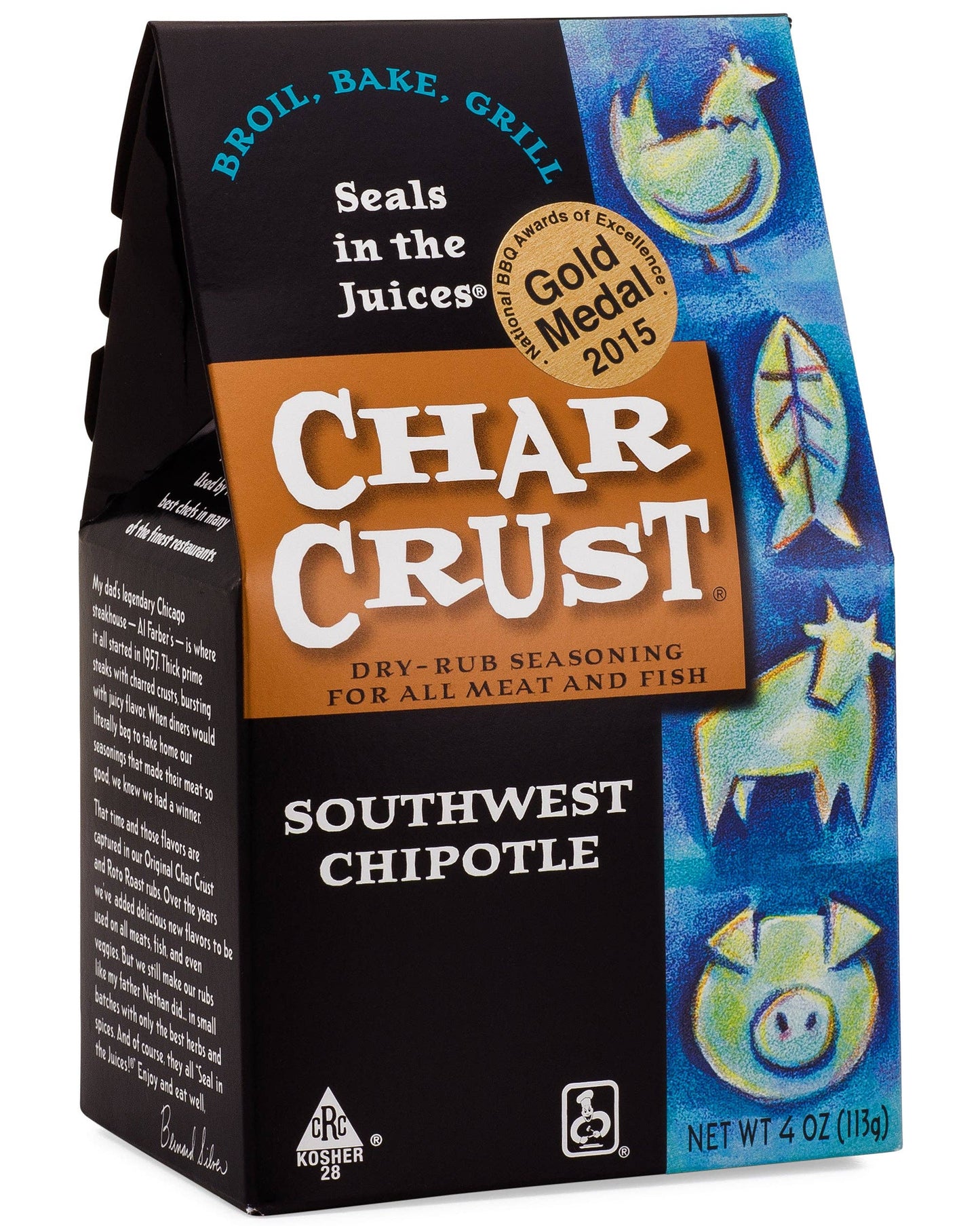 Char Crust Dry-Rub Seasoning Southwest Chipotle (6 pack)