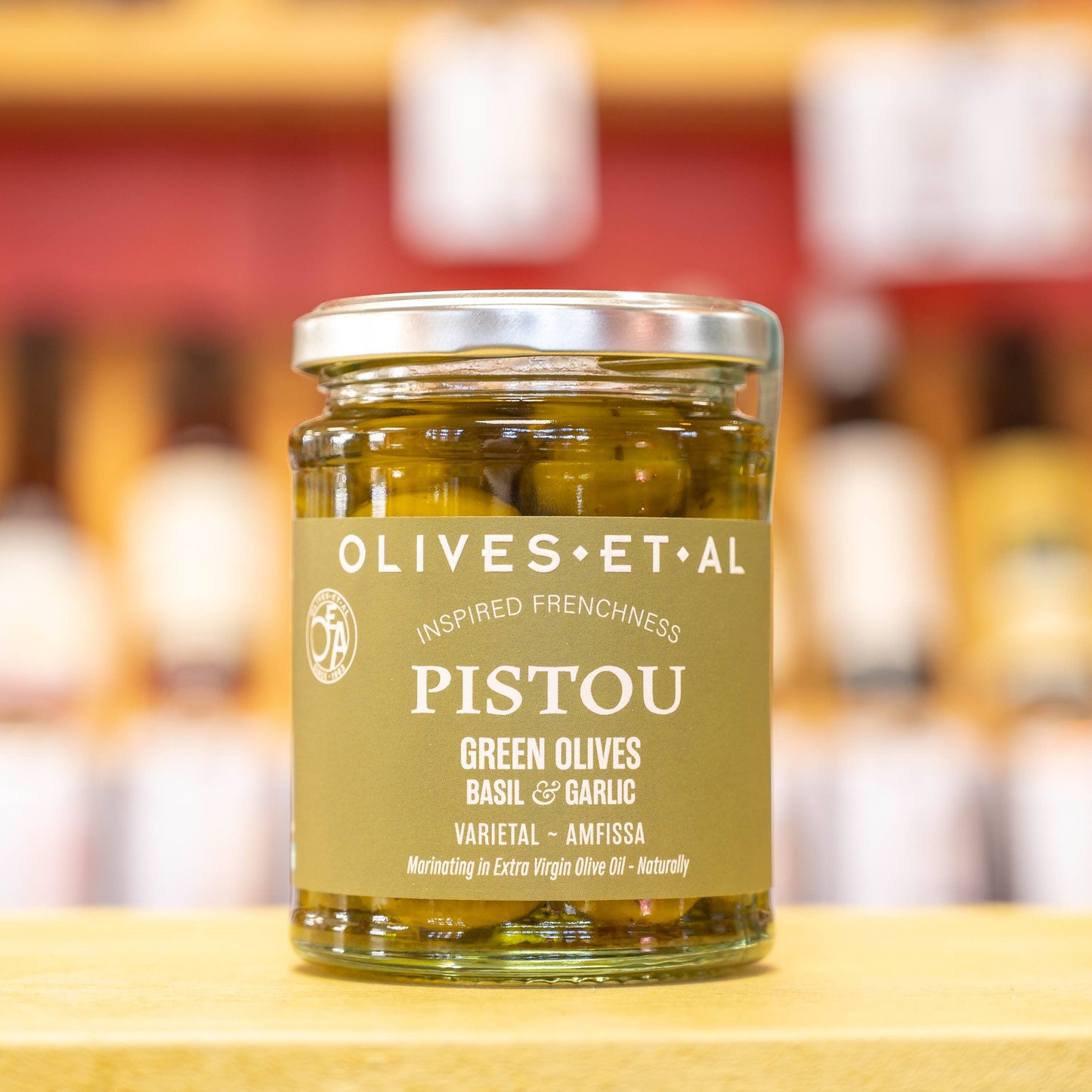 Pistou Basil & Garlic Whole Olives