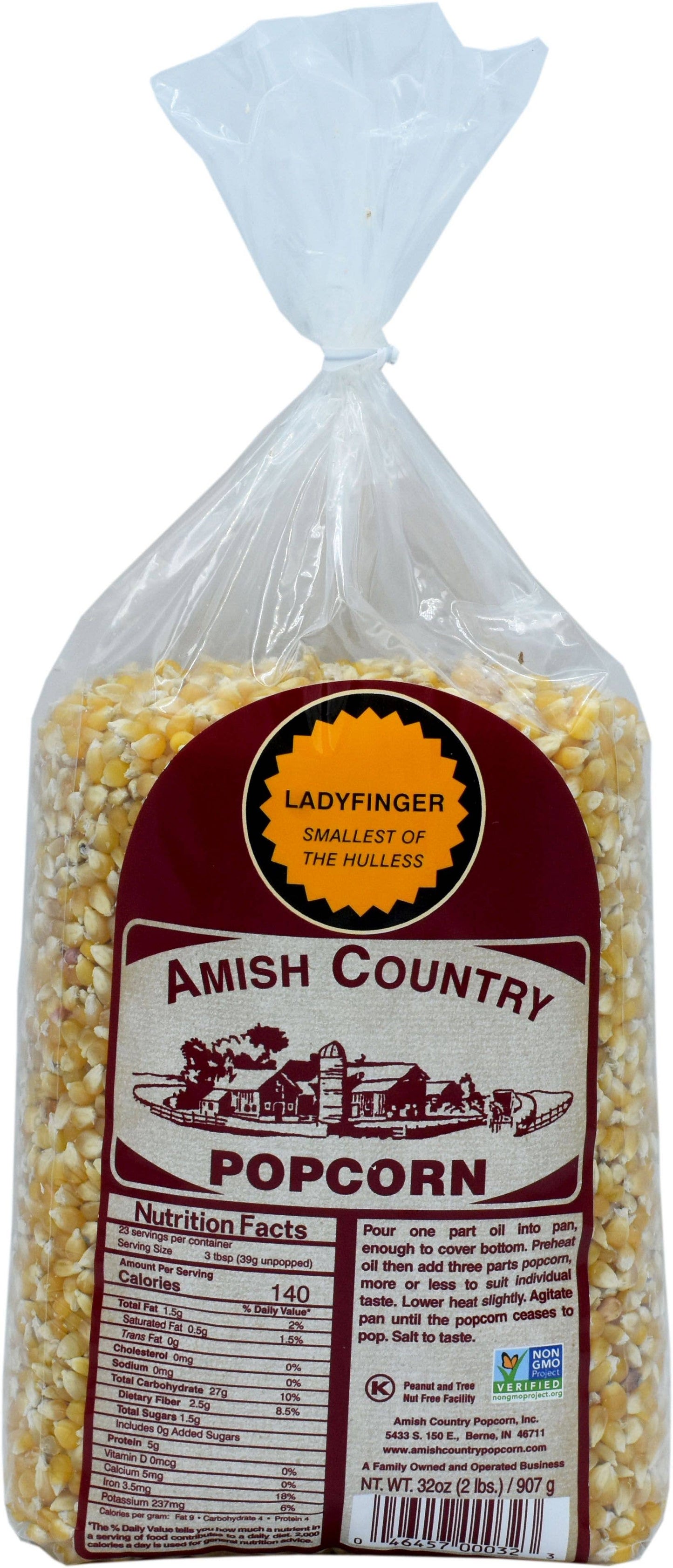 Bag of Ladyfinger Hulless Popcorn, 2lb