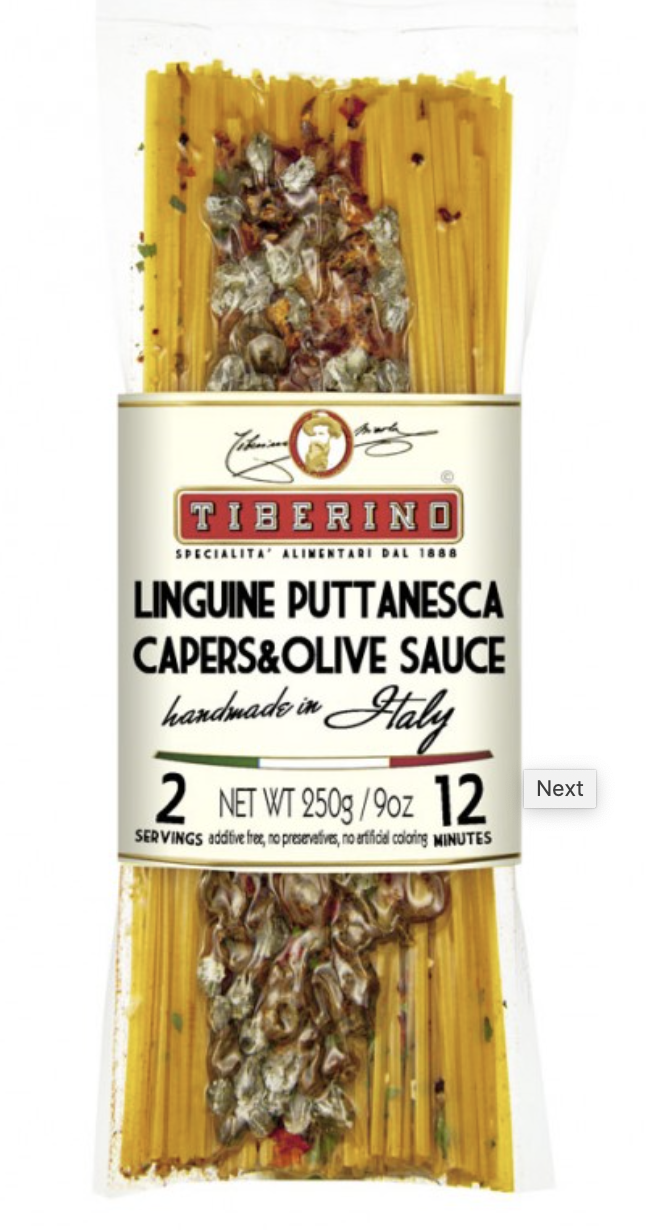 Linguine “Puttanesca” with Olives and Capers