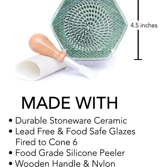 Grater Plate with Peeler and Brush, Charcoal
