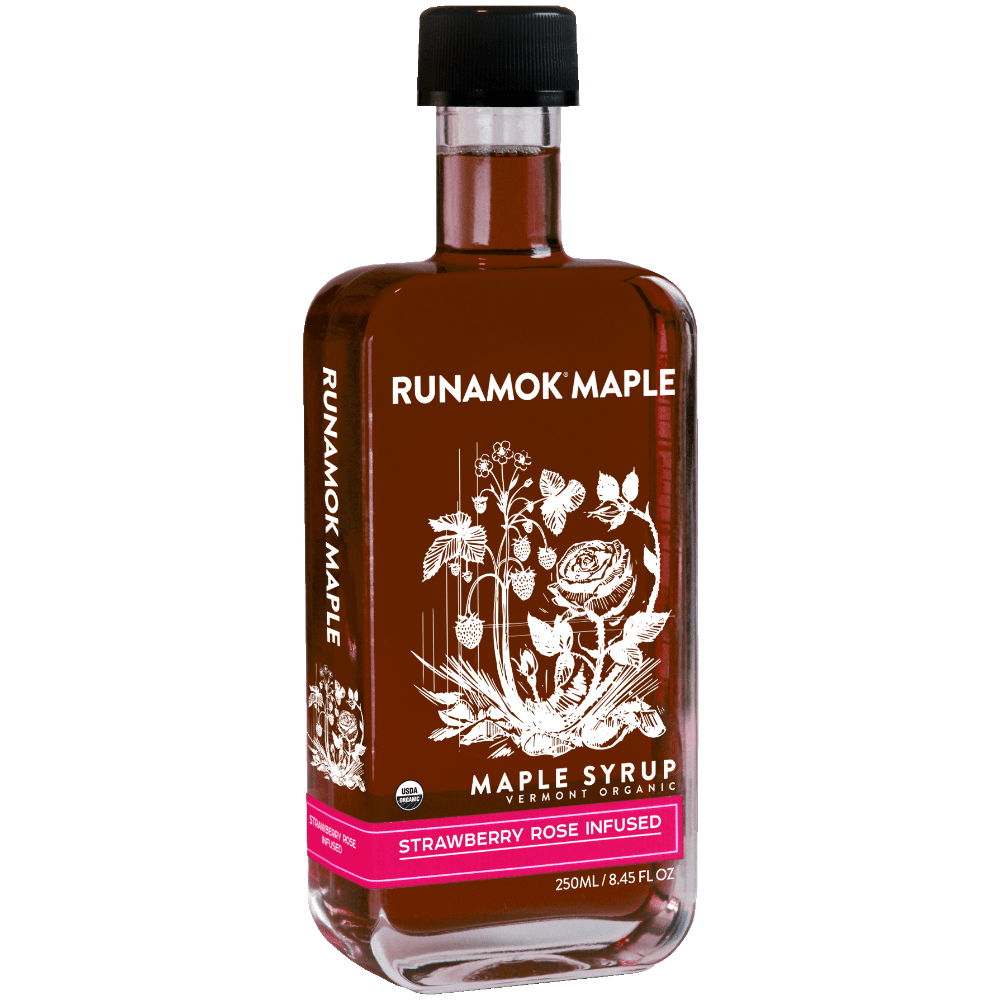 Strawberry Rose Infused Maple Syrup, 250ml